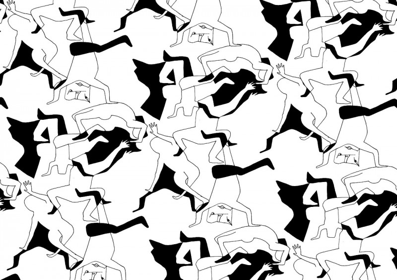 Paul Klee's drawing breakdancing pattern